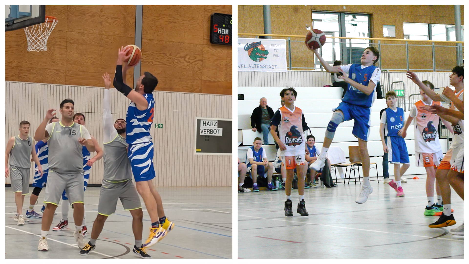 Li.: Jakob Schriever mit starken 37 Pkt. Re.: Matteo Thorwartl glänzt mit 21 Punkten