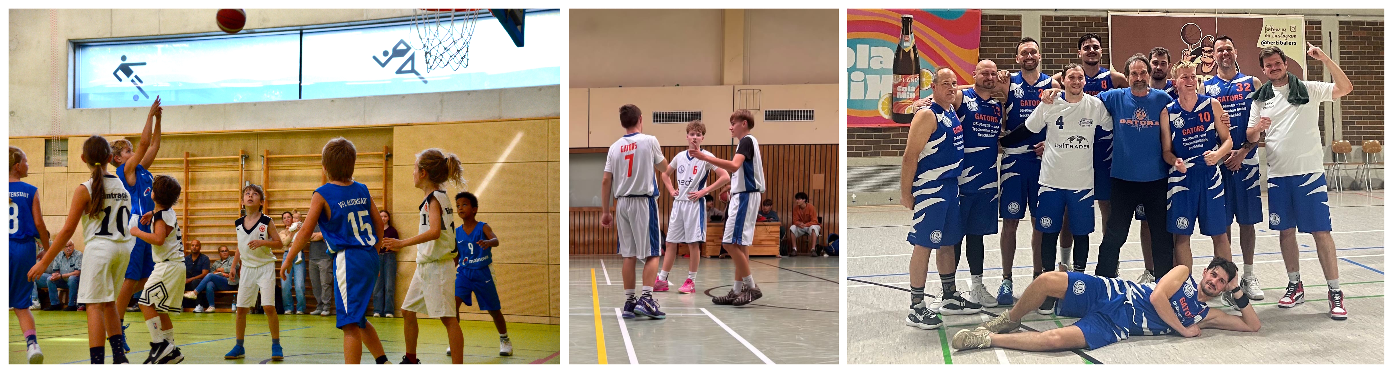 Li.: U10, Mitte U16, Re.: Herren
